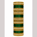 Everlasting Quality Jewels Bridal Glass And Pearl Jaipuri Laakh Bangles Set