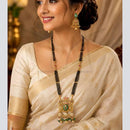Everlasting Quality Jewels Elegance Designer Pota Stone And Pearl Mangalsutra  