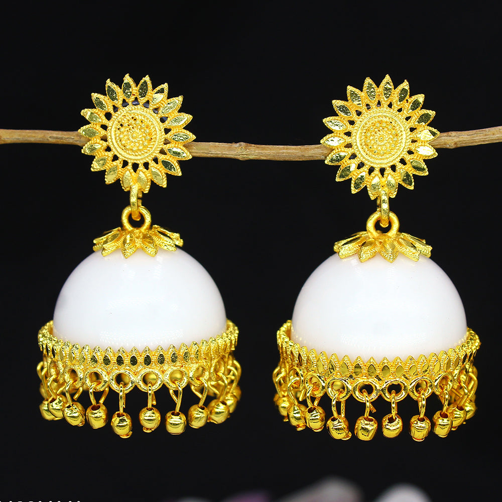 Mahavir Gold Plated Jhumki Earrings