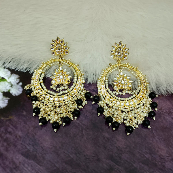 Darshana Jewels Gold Plated Kundan Dangler Earrings