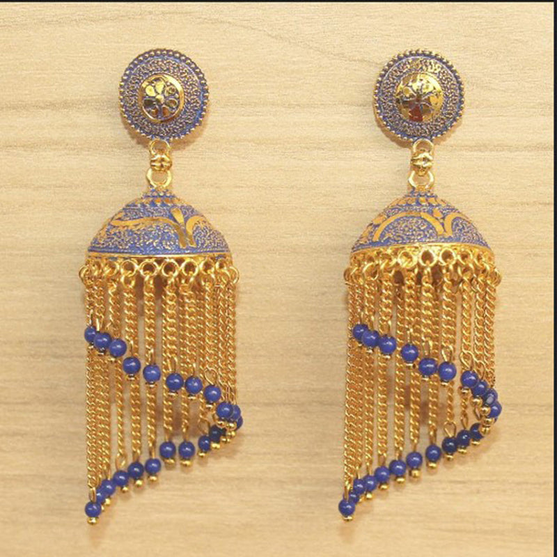 Darshana Jewels Gold Plated Jhumki Earrings