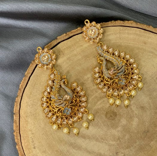 Darshana Jewels Gold Plated Dangler Earrings