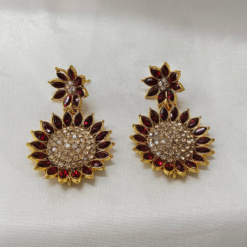 Darshana Jewels Gold Plated Austrian Stone Dangler Earrings