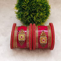 Darshana Jewels Gold Plated Acrylic Bangles Set