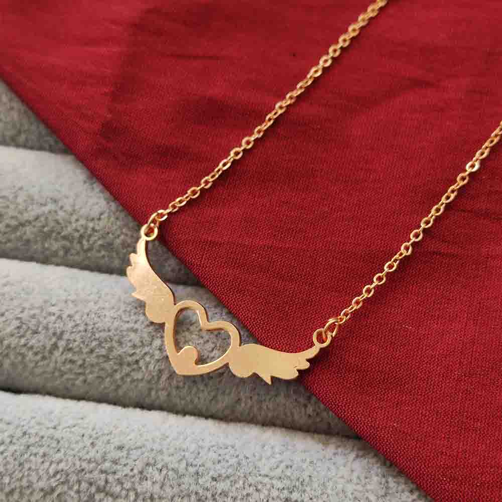 Darshana Jewels Heart Wings Chain Pendant