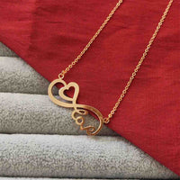 Urthn Infinity Heart Shape Chain Pendant - 113114611RG (Pack Of 6)