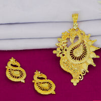 Mahavir Gold Plated Pendant Set