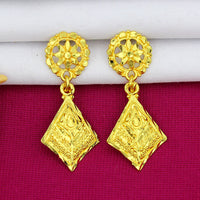 Mahavir Dye Gold Dangler Earrings