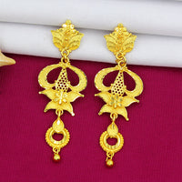 Mahavir Dye Gold Dangler Earrings