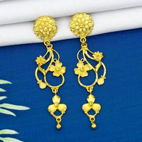 Mahavir Dye Gold Dangler Earrings