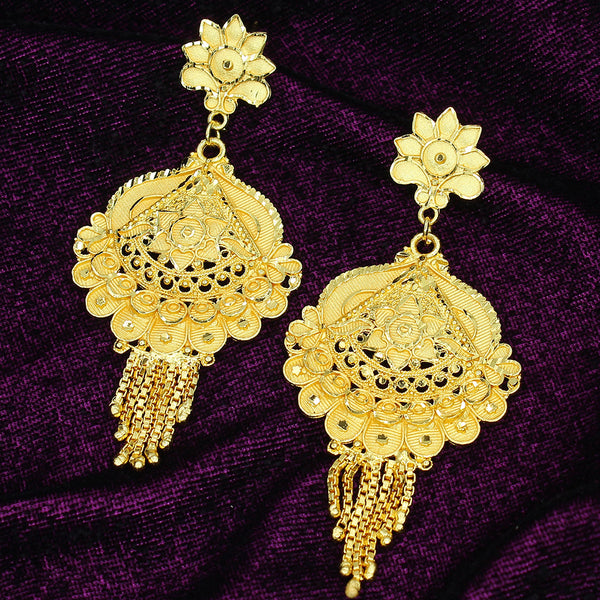 Mahavir Dye Forming Gold Dangler Earrings