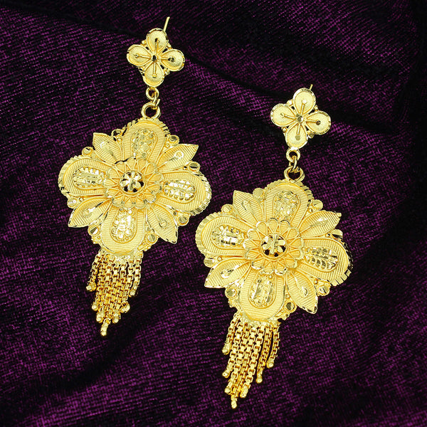 Mahavir Dye Forming Gold Dangler Earrings