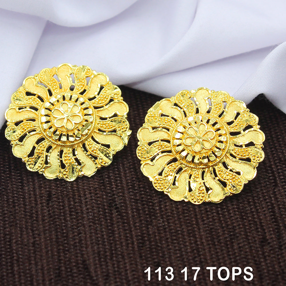 Mahavir Dye Gold Studs Earrings