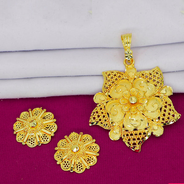 Mahavir Gold Plated Pendant Set