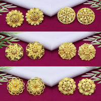 Mahavir Forming Look Stud Earrings Combo