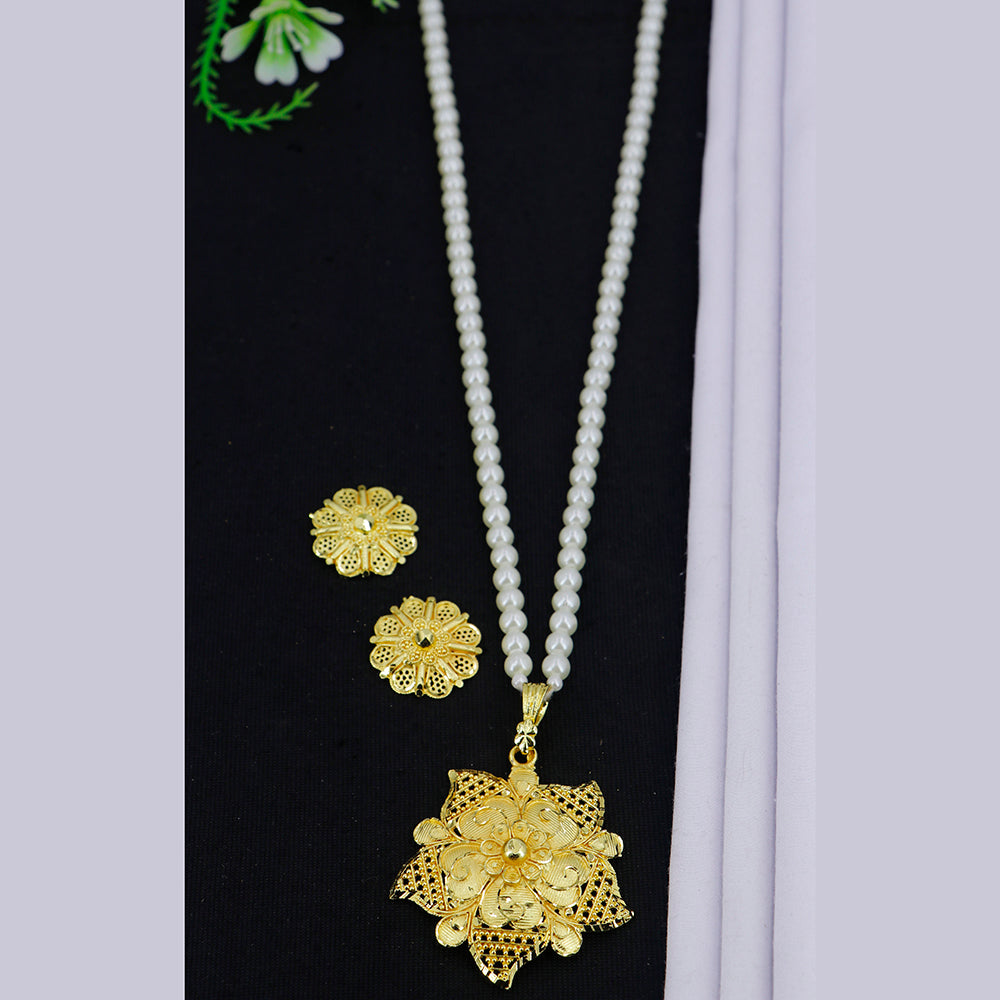 Mahavir Dye Gold Plated Chain Pendent Set