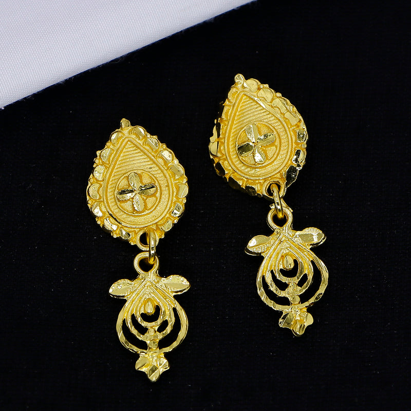 Mahavir Gold Plated Dangler Earrings