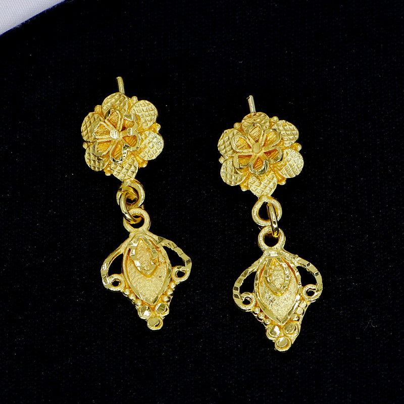 Mahavir Gold Plated Dangler Earrings