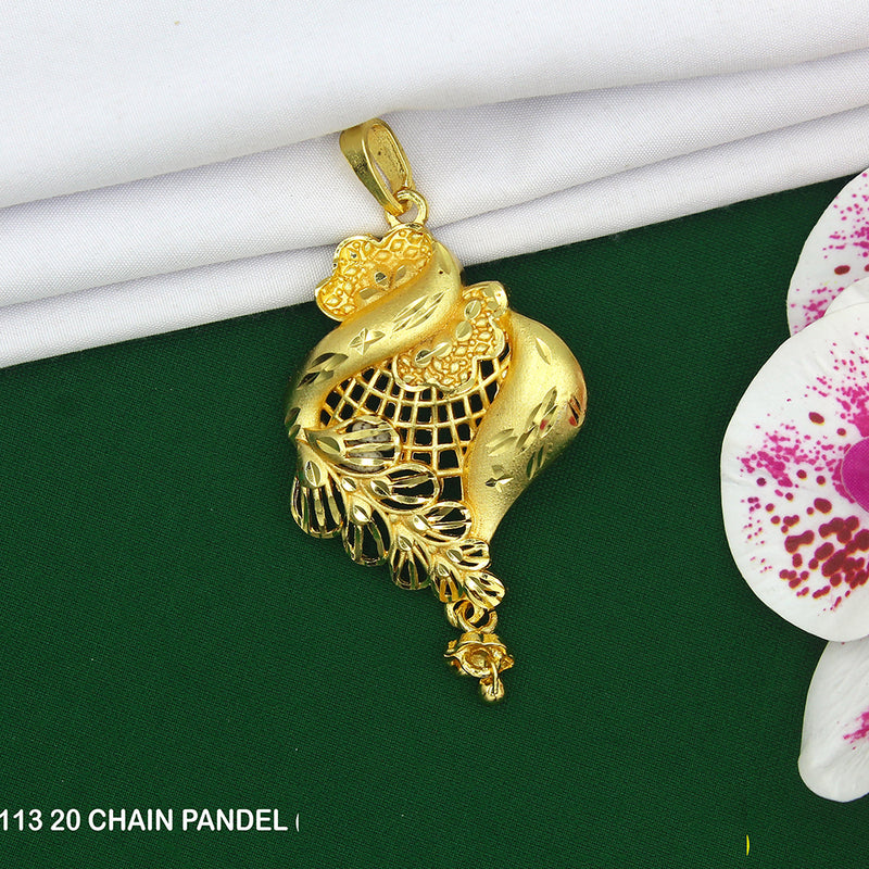 Mahavir Dye Gold Chain Pendant