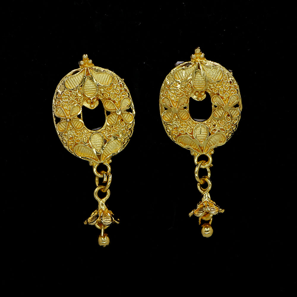Mahavir Gold Plated Dangler Earrings