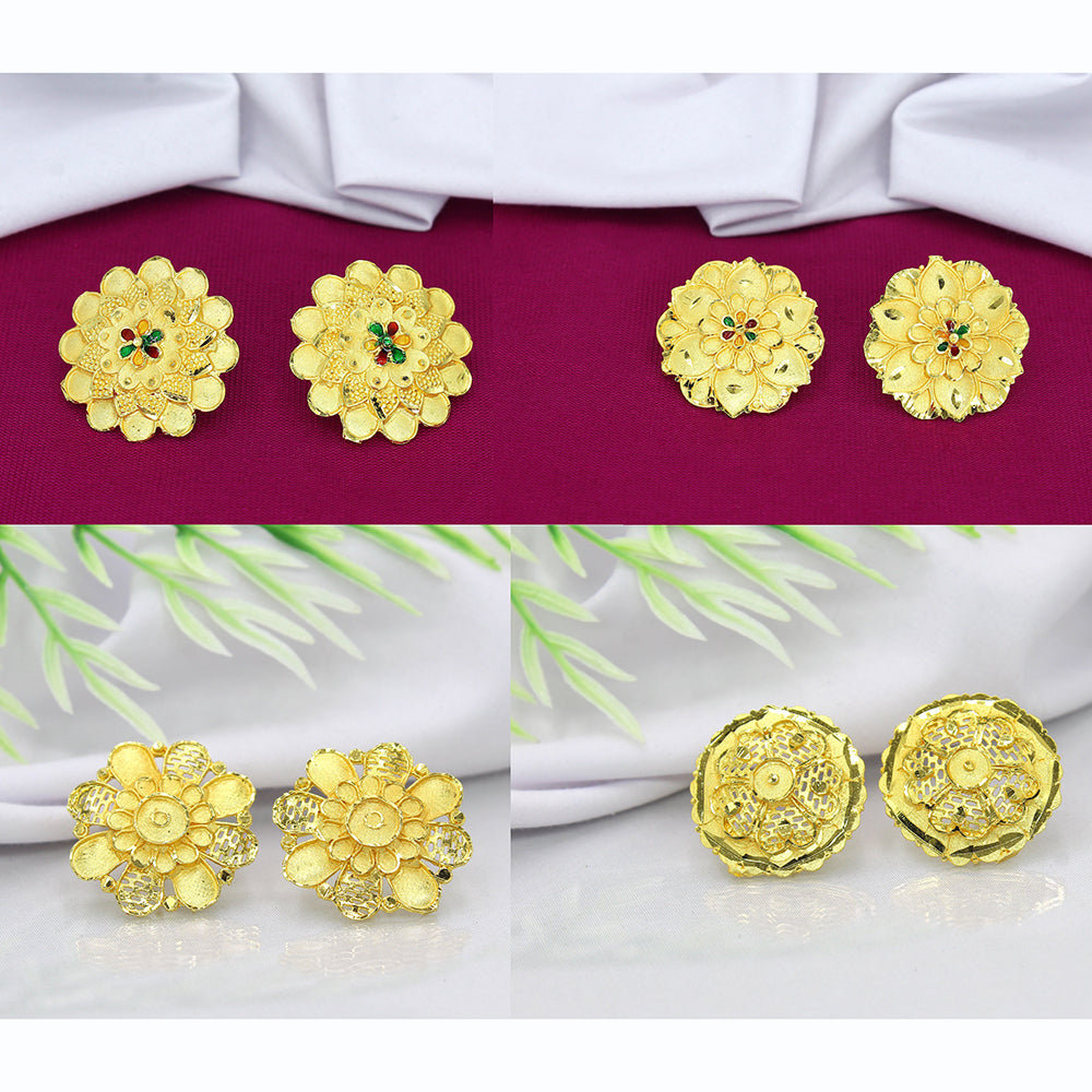 Mahavir Forming Look Stud Earrings Combo