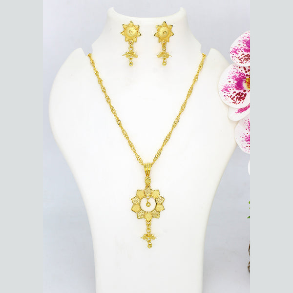Mahavir Gold Plated Chain Pendent Set