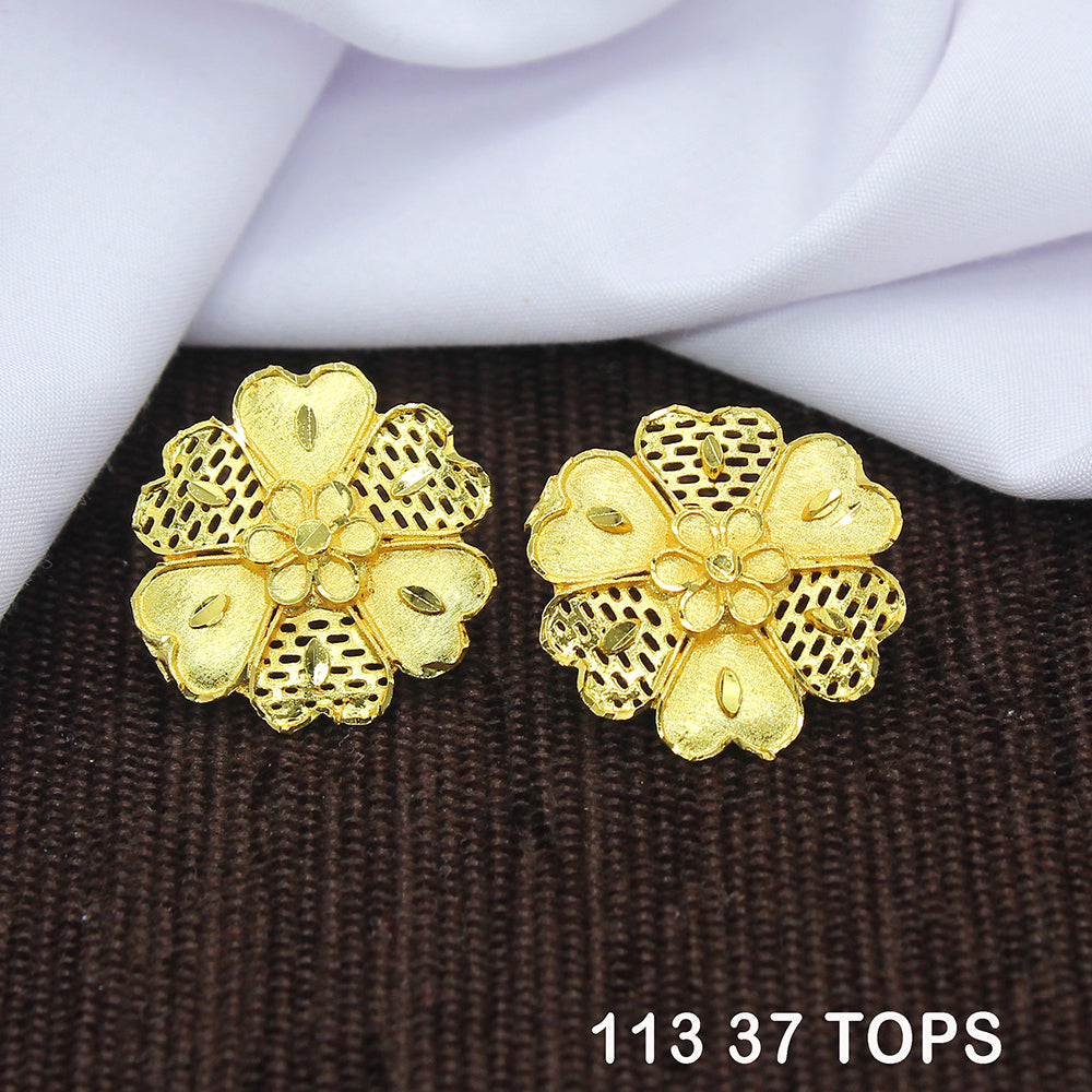 Mahavir Dye Gold Studs Earrings