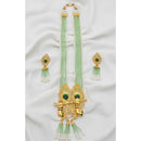 Sanshray Heritage Peacock Kundan Pearl Meenakari Long Necklace Set