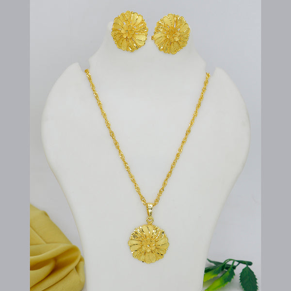 Mahavir Gold Chain Pendant Set