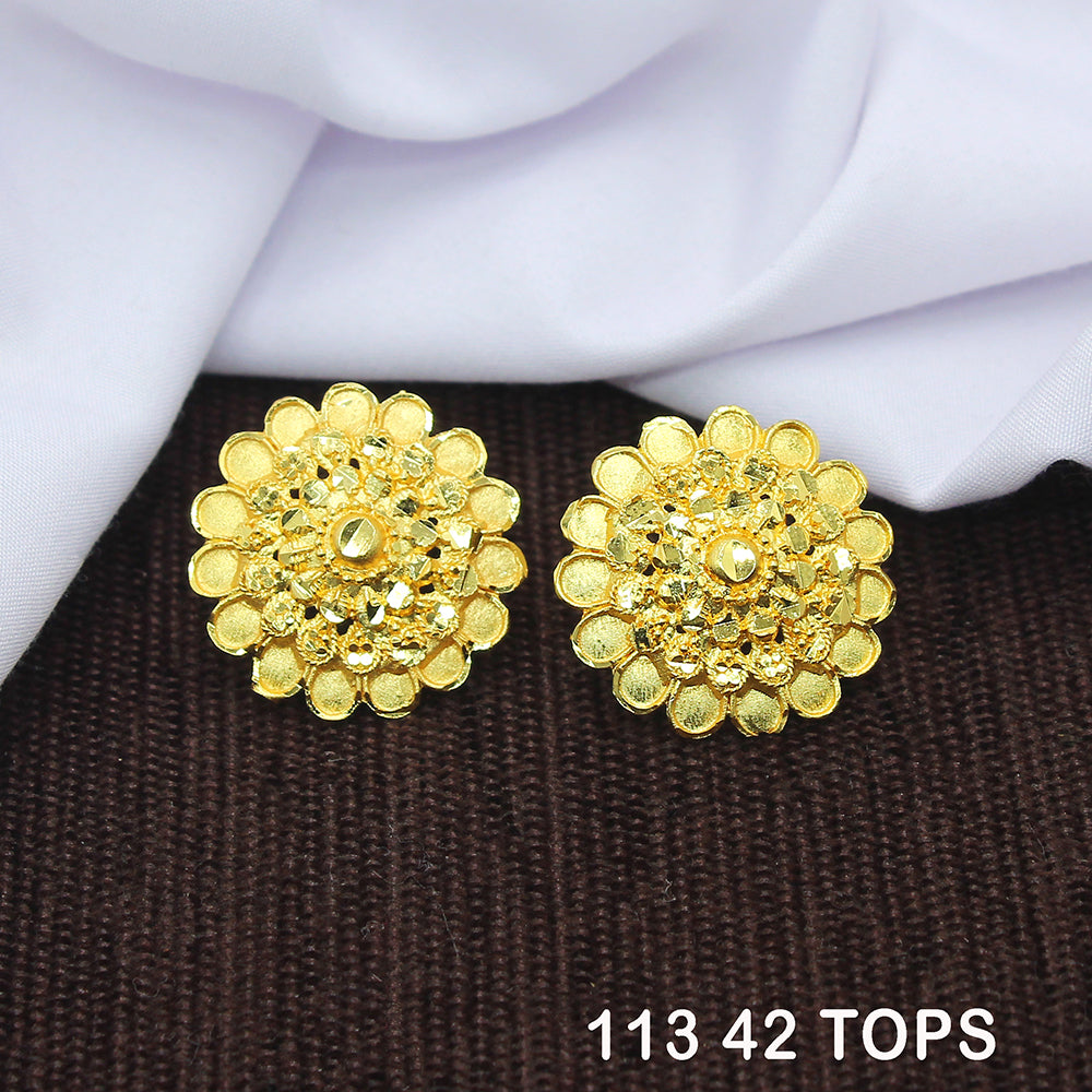Mahavir Dye Gold Studs Earrings