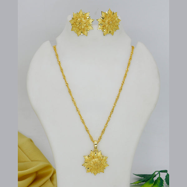 Mahavir Gold Chain Pendant Set