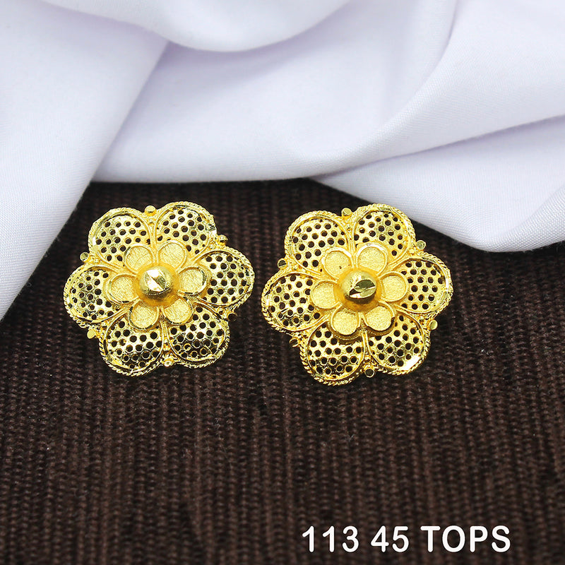 Mahavir Dye Gold Studs Earrings