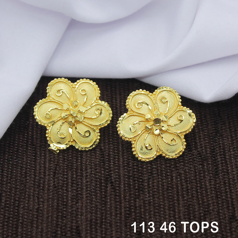 Mahavir Dye Gold Studs Earrings