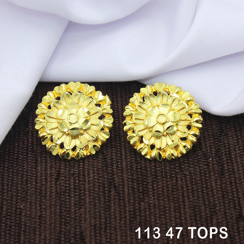 Mahavir Dye Gold Studs Earrings