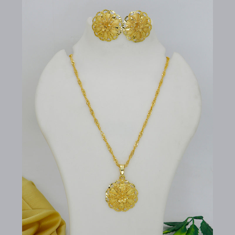 Mahavir Gold Chain Pendant Set