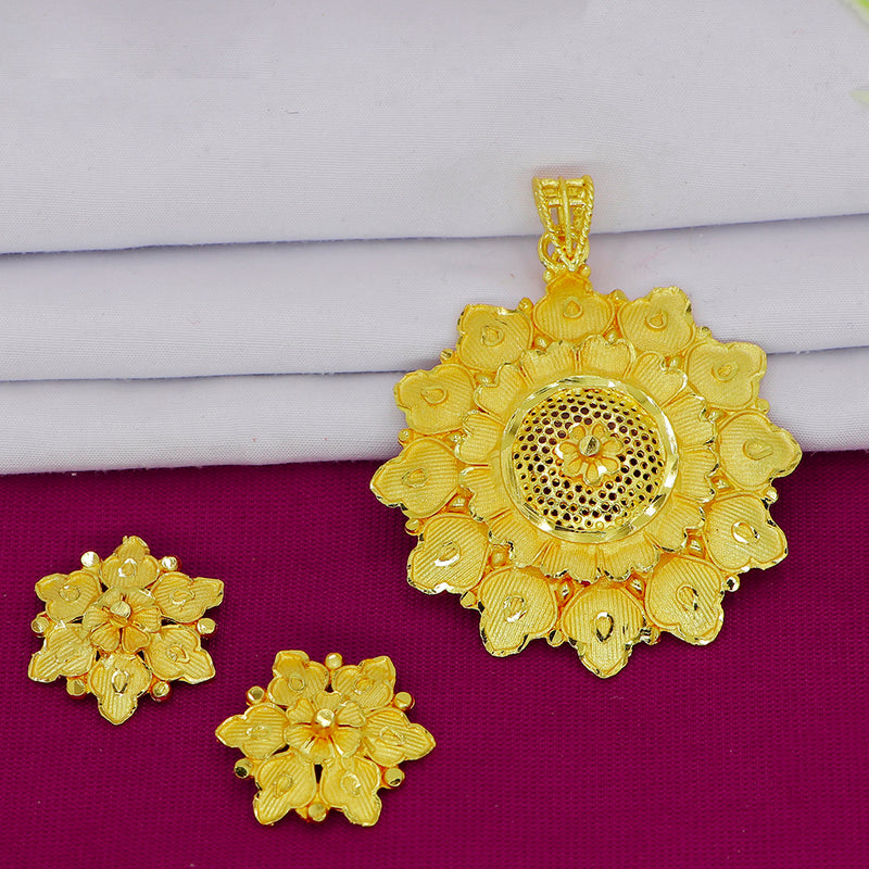 Mahavir Gold Plated Pendant Set