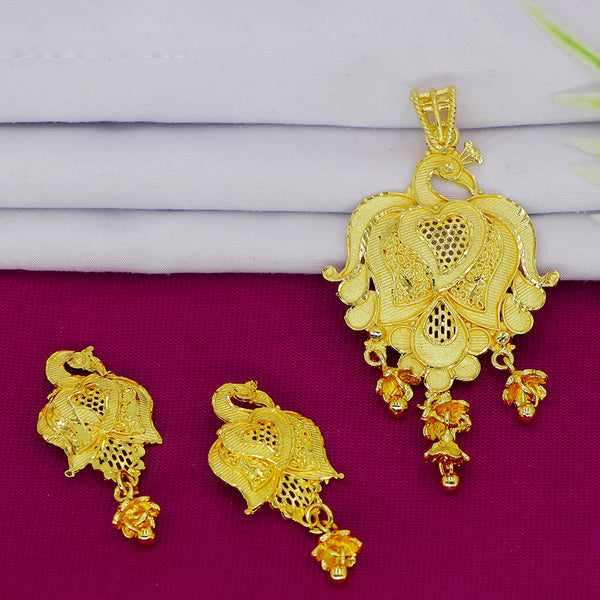 Mahavir Gold Plated Pendant Set