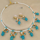 Lalita Creation Gold Plated Pearl Choker Necklace Set