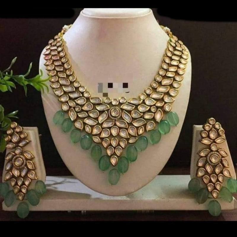 Lalita Creation Gold Plated Kundan Necklace Set