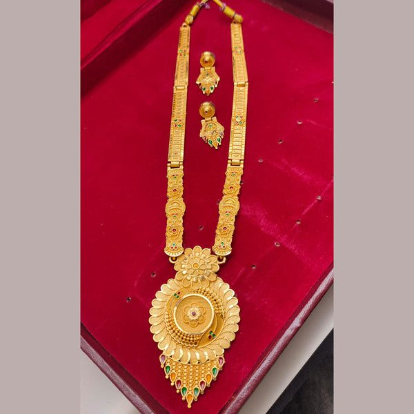 Lalita Creation Gold Plated Long Necklace Set