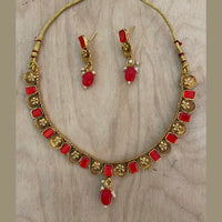 Darshana Jewels Gold Plated Beads Long Necklace Set 