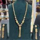 Darshana Jewels Gold Plated Beads Long Necklace Set 