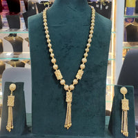 Darshana Jewels Gold Plated Beads Long Necklace Set 