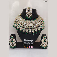 FS Collection Gold Plated Kundan Stone Necklace Set