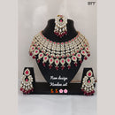 FS Collection Gold Plated Kundan Stone Necklace Set