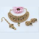 FS Collection Gold Plated Pota Stone Necklace Set