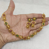 FS Collection Gold Plated Necklace Set