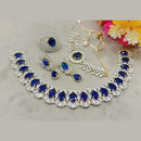 FS Collection Silver Plated AD Stone Combo Set