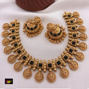 FS Collection Gold Plated Pota Stone Necklace Set