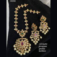 FS Collection Gold Plated AD Stone Necklace Set